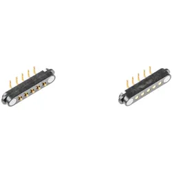 BerryBase Pogo-Pin Stecker und Sockel, magnetisch, 2A DC, ohne Kabel - Stecker/Buchse: ohne Ösen - Typ: 5-polig