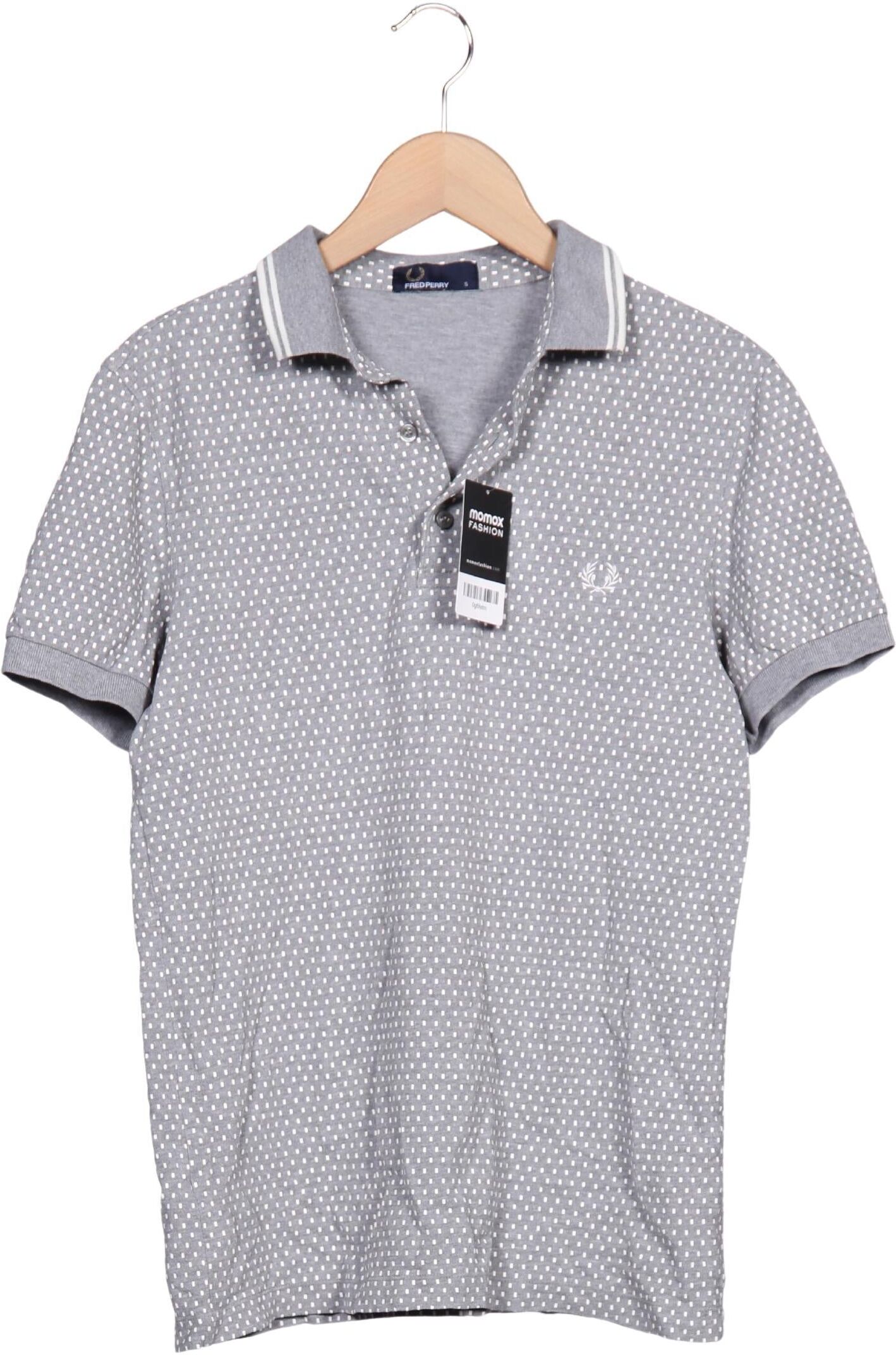 Fred Perry Herren Poloshirt, Grau, Gr. S, Baumwolle - Second Hand
