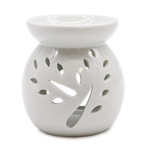 Lrg Classic White Oil Burner met boomuitsparing