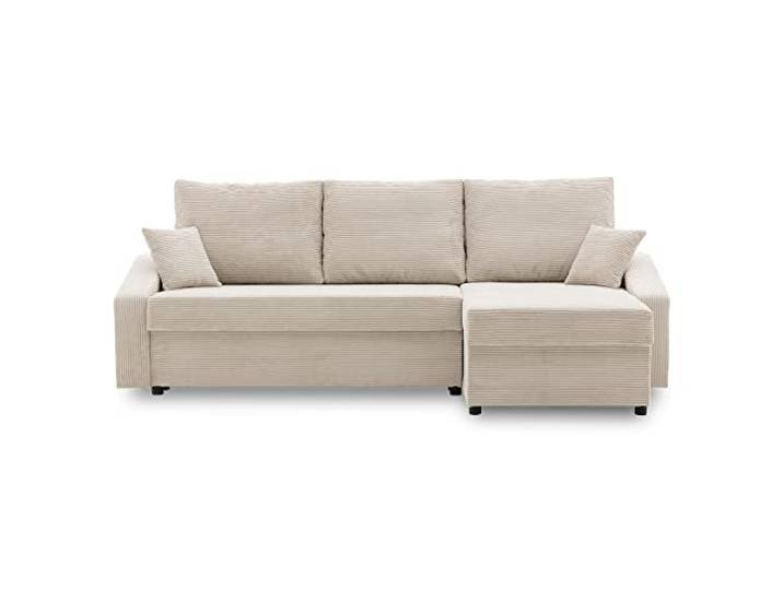 Ecksofa Dorma mit schlaffunktion, einfacher Aufbau, modernes Design, polstermöbel. Schlafcouch zum Wohnzimmer. Widerstandsfähiges, Minimalistisches Design (POSO 100)