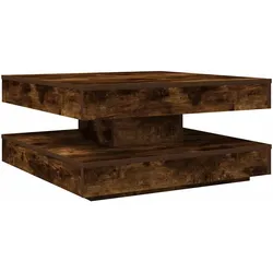 vidaXL Couchtisch 360-Grad Drehbar Räuchereiche 70x70x34,5 cm