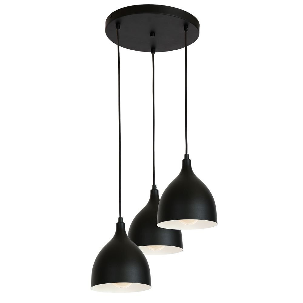 Luminex hanglamp Nanu zwart rond metaal