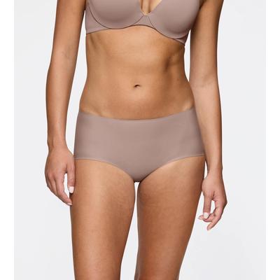 Panty TRIUMPH "Body Make-Up Illusion", Damen, Gr. 40, braun (chocolate mousse), Microtouch, Obermaterial: 80% Polyamid, 20% Elasthan, körpernah, Unterhosen Panty, nahtlos, Microfaser, weicher Bund, geprägtes Logo