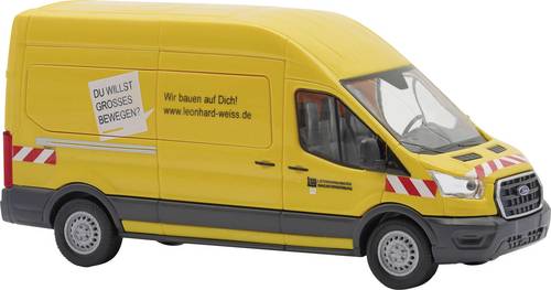 Busch 54516 H0 Baufahrzeug Modell, Einsatzfahrzeug Modell Ford Transit Custom, Leonhard Weiss, Gelb