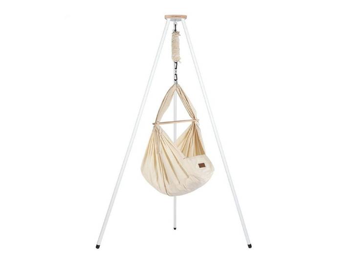 Stubenbett Federwiege Bio mit Tipi Weiß