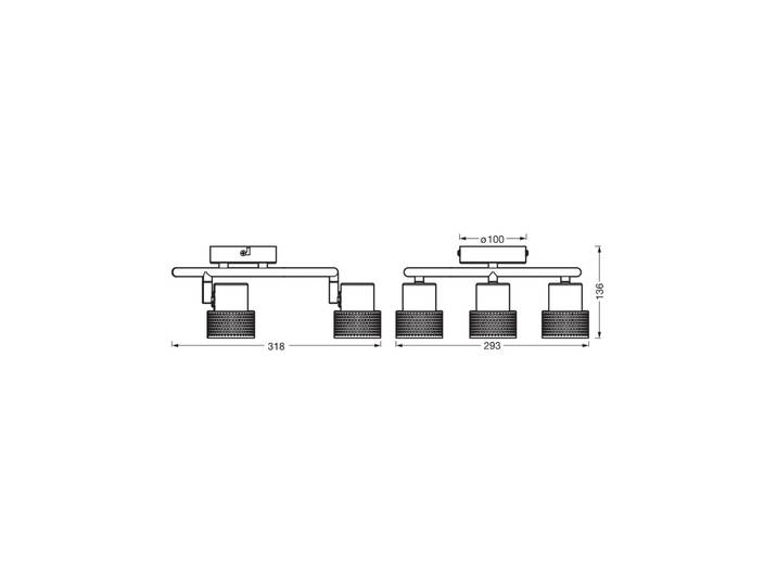 OSRAM plafondspot CORK SPIRAL, zwart, 3-lamps, dimbaar, GU10 dimbaar, zwart, Woon-/ Eetkamer, metaal