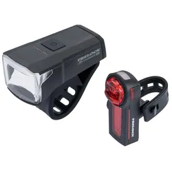 Trelock Leuchten-Set Lighthammer LS 440 / LS 740 schwarz