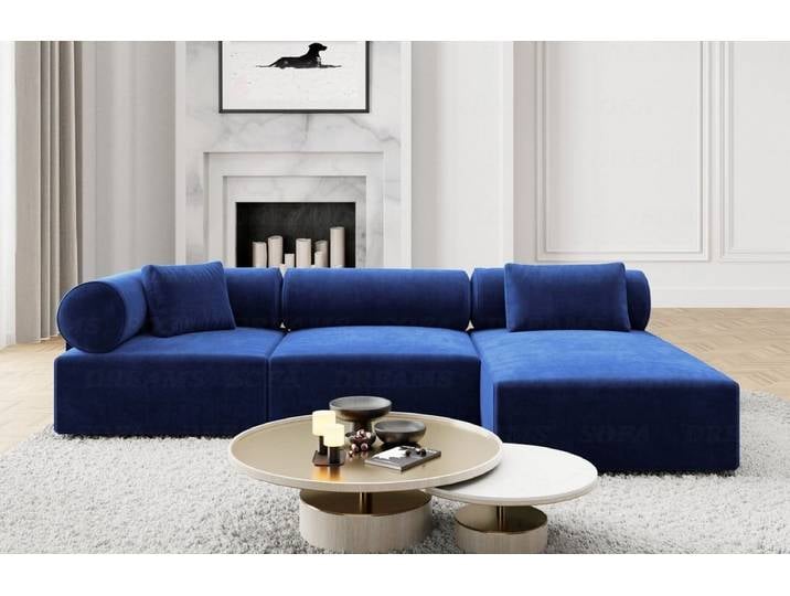 Couch Laguardia L-Form in Stoff