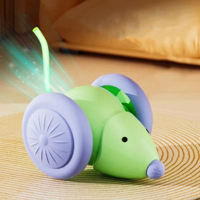 Uplift Picks Rechargeable Interactive Mouse Car Cat Toy With Obstacle Avoidance green