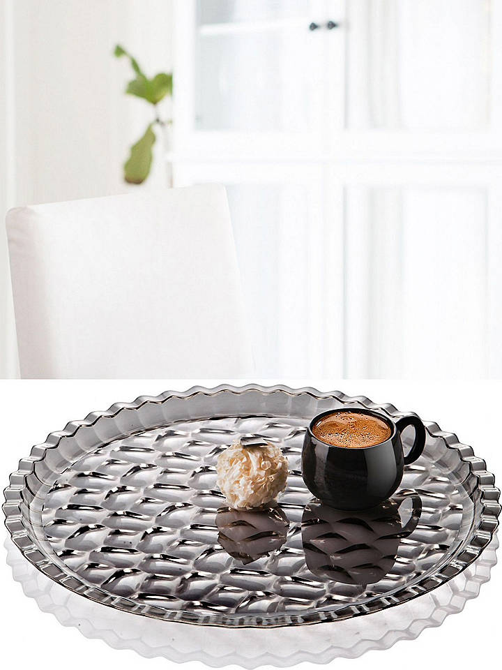 Violeta Home Tablett in Grau - Ø 30 cm - onesize