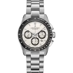 Hamilton Jazzmaster Performer Auto Chrono 42mm H36606110 - weiß,silber - 42mm