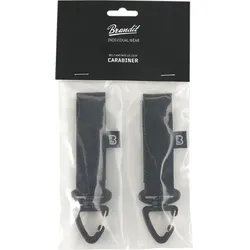 Brandit Gürtel and Molle Loop Carabiner, 2 Stück Farbe Schwarz