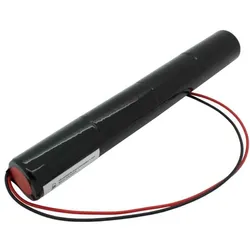 XCell Notleuchtenakku NiCd 4,8V 4500mAh L1x4 Mono D mit 200mm Kabel einseitig ersetzt 4,8 V Akku, Akku Ladegerät