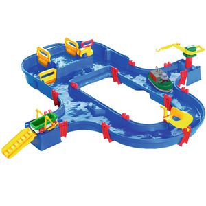 AquaPlay Wasserbahn 8700001520 Super-Set, mit Hafen,Schleuse und Anlegestelle, 29 Teile