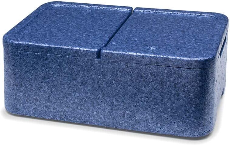 Polibox Contenitore Isotermico 42,5 x 26,5 cm Blu Due Vani