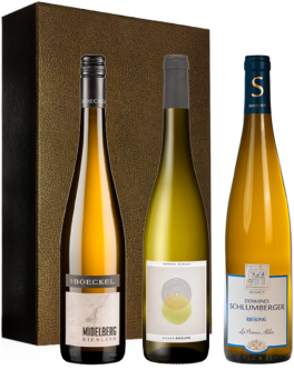 Vinatis Wein-Geschenkset - Elsass Riesling Bestseller - 3 Fl. - 2.25L Elsass