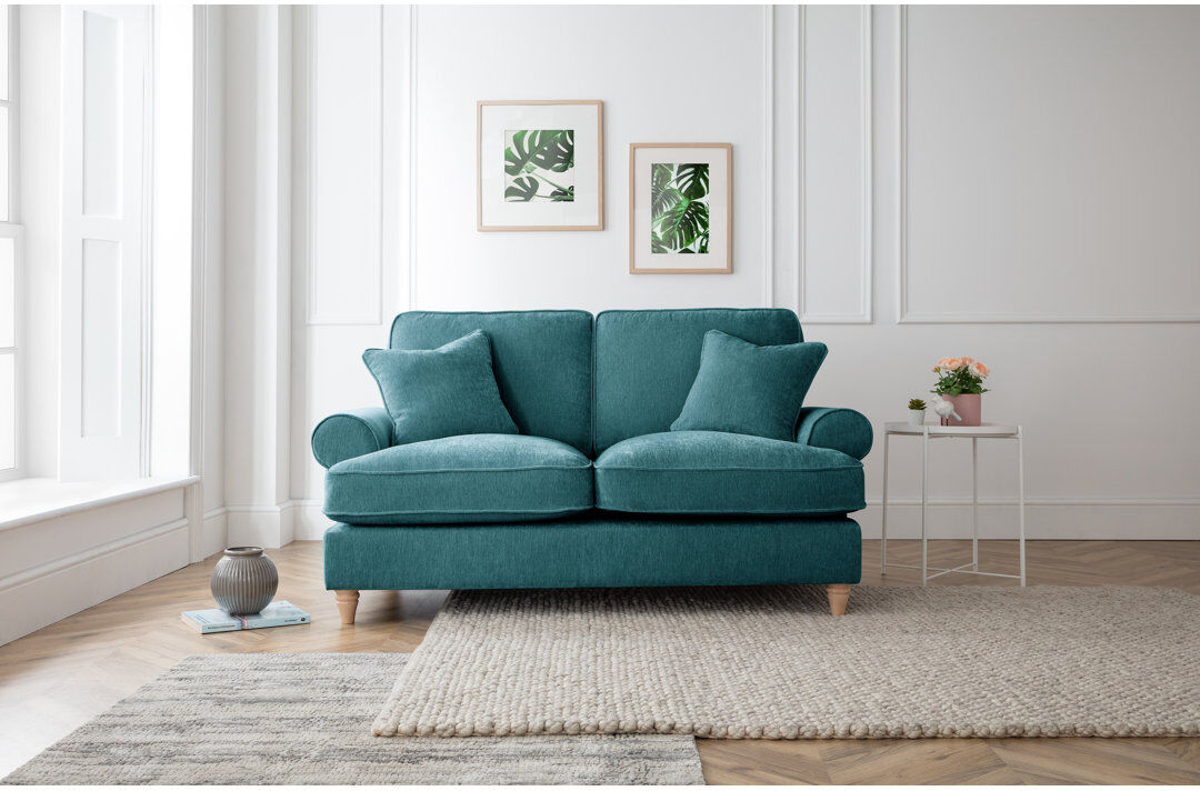 Three Posts Longfellow 2 Seater Chenille Sofa Emerald