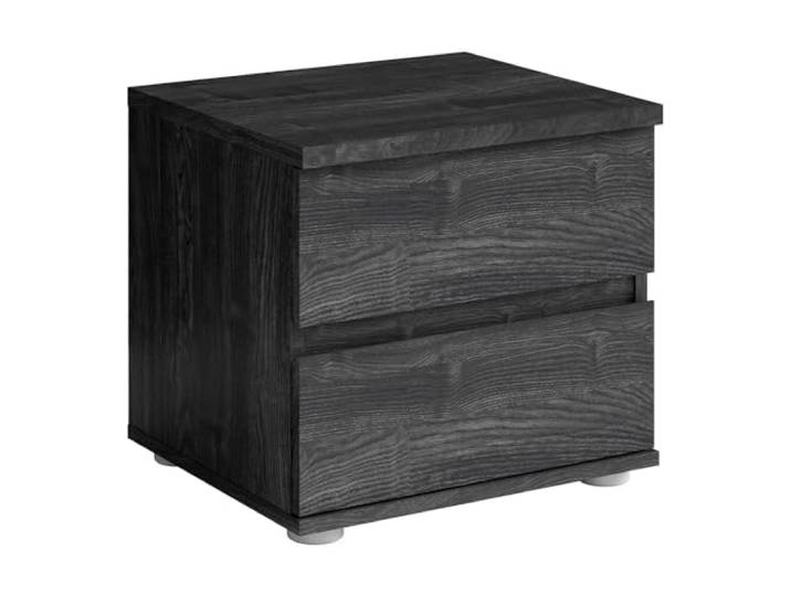 Schlafzimmer Nachtschrank Nachttisch 2er Set in Portland Esche schwarz