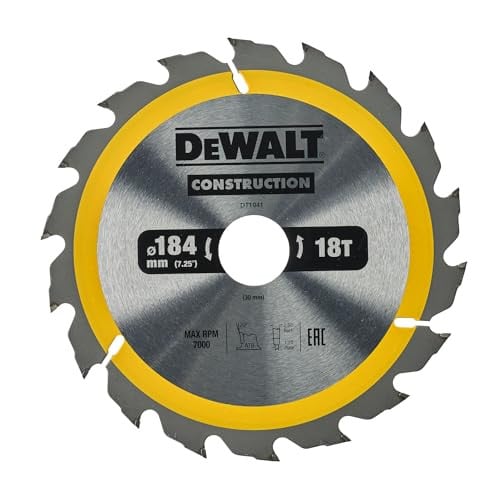 DeWALT Construction Serie Cirkelzaagblad 184mm met 18 ATB tanden