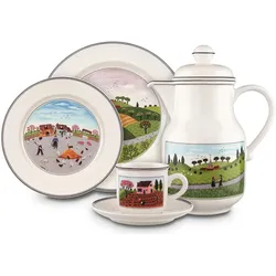 Villeroy & Boch Brotteller Mühle Design Naif, Teller, Mehrfarbig