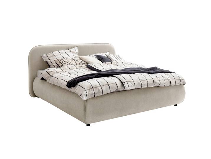 Schöner Wohnen Polsterbettgestell LISSABON, beige, Stoff