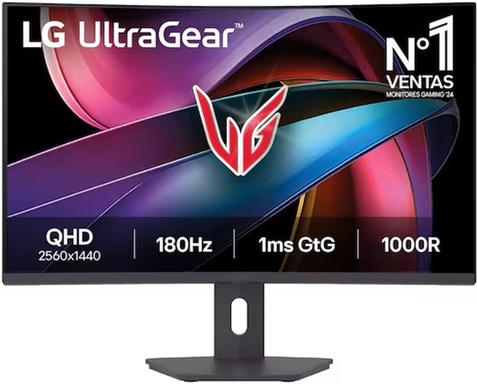 Monitor curvo gaming lg 32g600a - b 32 polegadas qhd 180hz