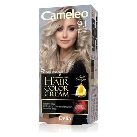 Delia Cosmetics Permanent Hair Colour Cream Ultimate Ash Blonde Intensive Color & Protection 5 Oils Omega Plus Acids (9.1 Ultimate Ash Blond) (41907272)