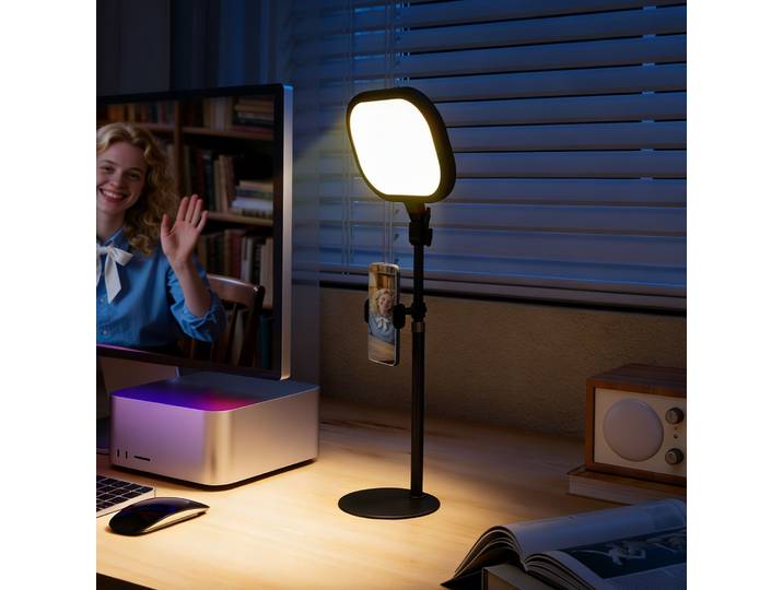 HOMCOM Lampe LED Dimmable USB Minuterie Support Téléphone Noir