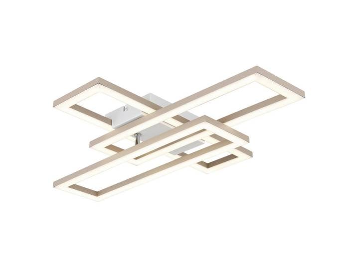 Globo Led-Deckenleuchte, Weiss, Sandfarben, Kunststoff, 40x7.5x55 cm, CE, Stufenschalter, Farben fixierbar, Lampen & Leuchten, Innenbeleuchtung, Deckenlampe, Deckenlampen