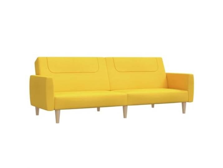 Makastle SchlafSofa Couch 2 Sitzer Gelb Stoff