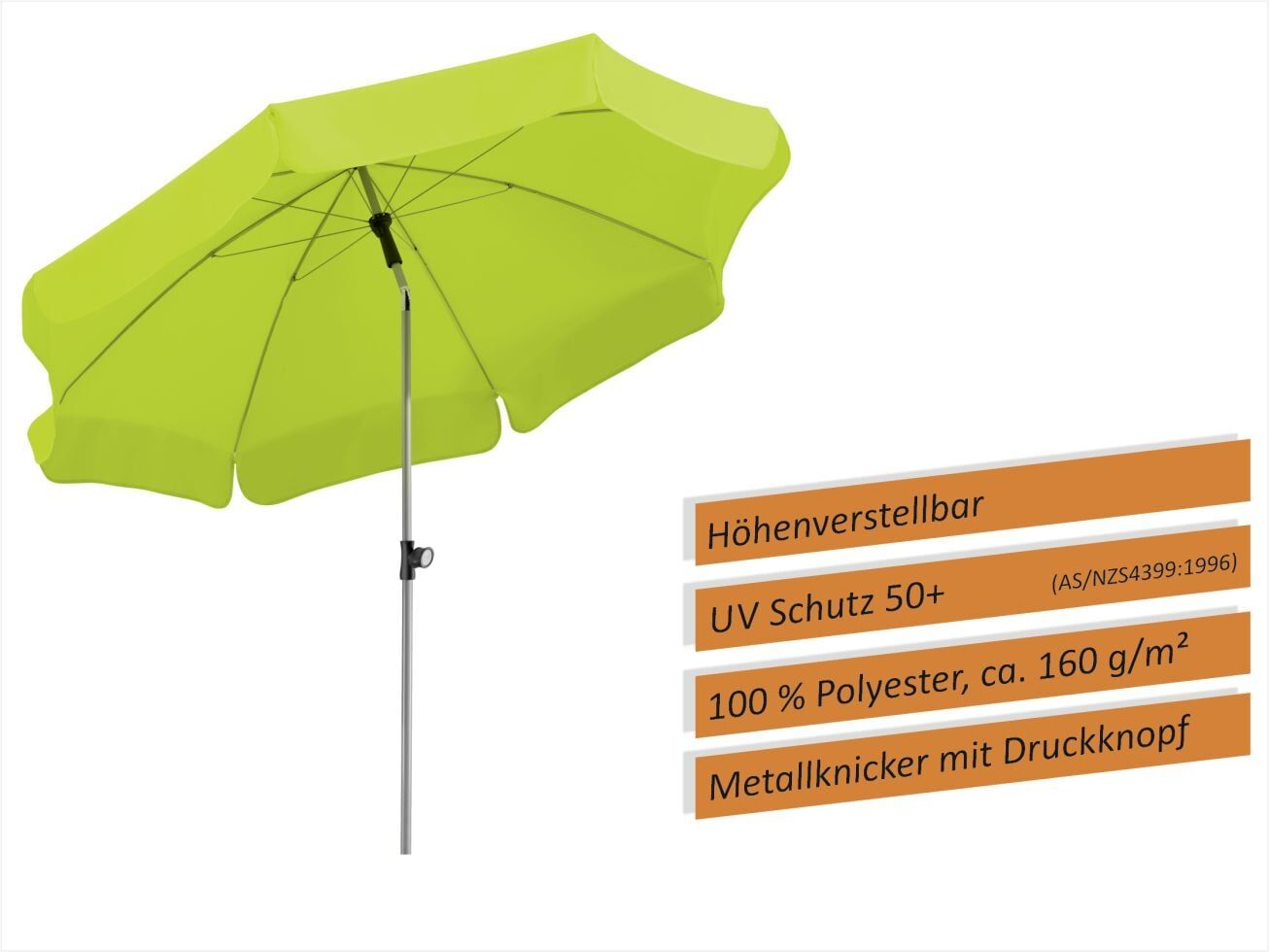 Schneider Schirme Schneider Sonnenschirm Locarno apfelgrün Ø 200 cm