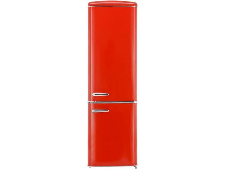 exquisit Kühl-/Gefrierkombination RKGC250-70-H-160E rot, 181 cm hoch, 55 cm breit, 244 L Volumen, 4 Sterne Gefrieren