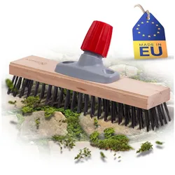 Novaliv Robuster Drahtbesen Moos Basic Effiziente Moosentfernung DrahtbürsteMetallborsten für Pflastersteine & Garten Stahlbesen Mooskratzer Pizzabesen Pizzastein Bürste