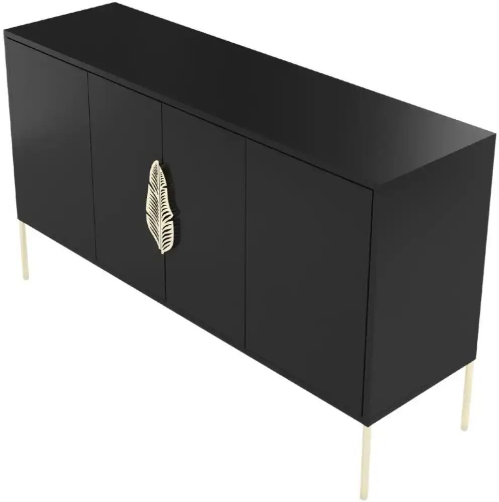 Höffner Sideboard  Merlin ¦ schwarz ¦ Maße (cm): B: 138 H: 79