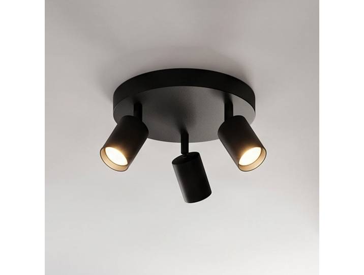 Plafonnier Brinja 3 Round Noir - Arcchio - Couloir - Moderne - Aluminium - Multi-ampoules