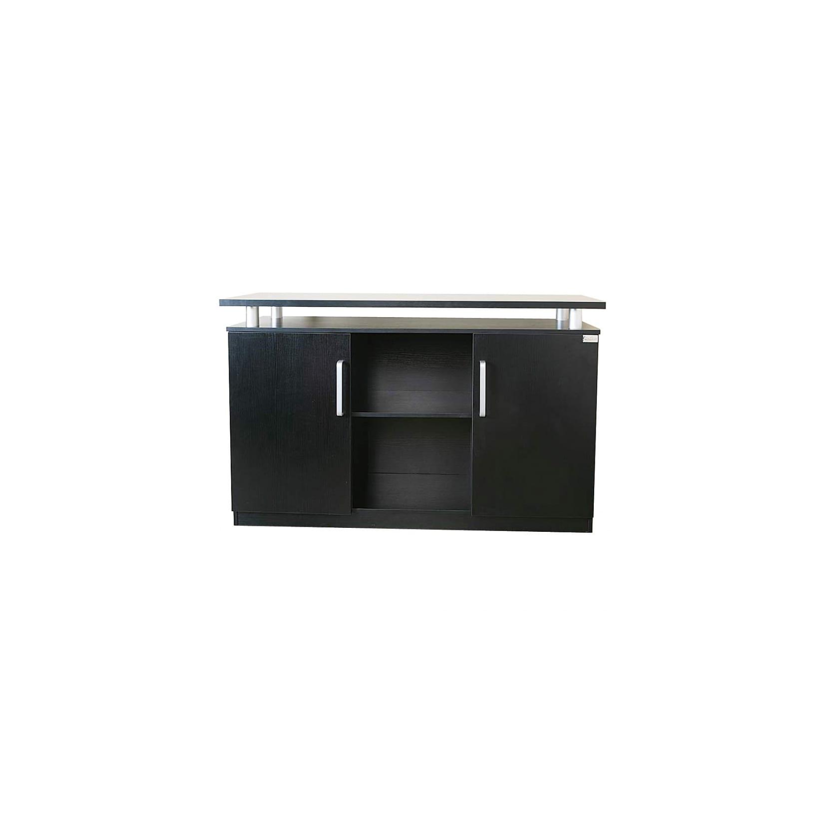 Büromöbel Büro Schrank Aktenschrank ORLY schwarz 140x85x43cm Büro Homeoffice Arbeitszimmer