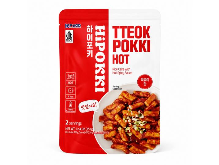 HYHS Hipokki Tteokbokki Sachet Saveur Épicée Halal 240 g