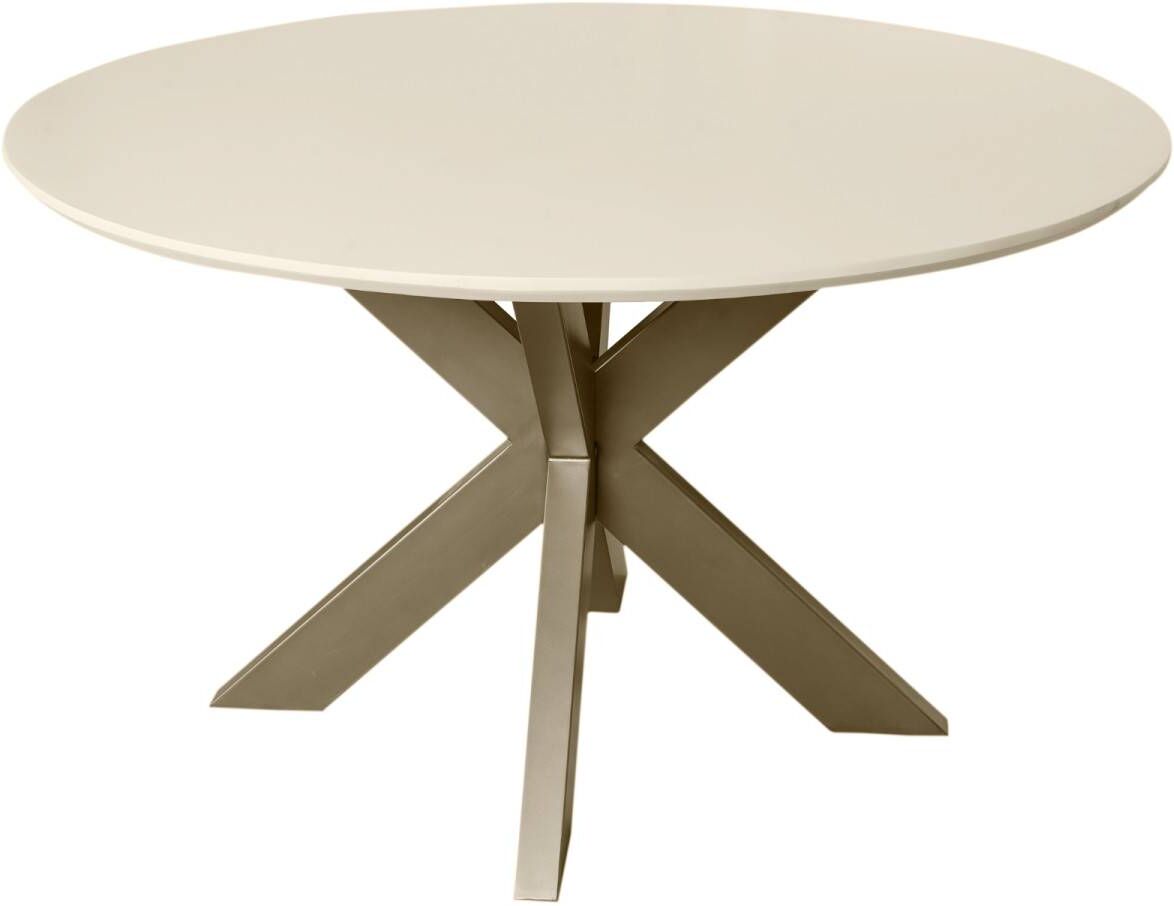 Pharao24.de Küchentisch Runder Tisch 110 cm breit 76 cm hoch