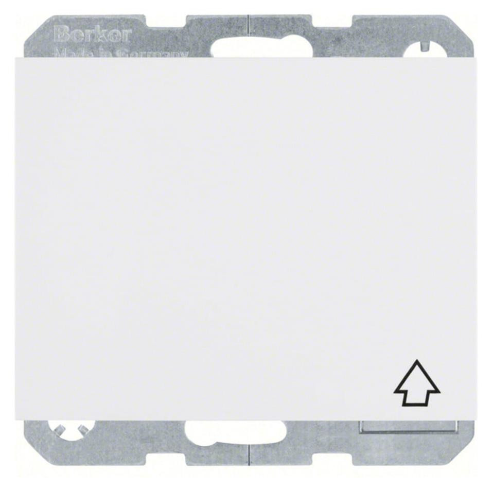Hager BER K1 Schuko combinatie met verhoogde montageplaat, inklapbaar, polarwit