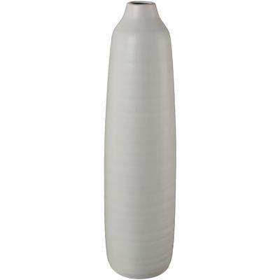 Bodenvase CREATIV DECO, grau, H:40cm Ø:11cm, Keramik, Vasen, besondere Oberflächenstruktur