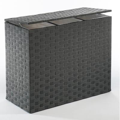 Wäschesortierer LOCKER "Nylon", schwarz, B:35cm H:63cm T:77cm, Wäschesammler, Wäschesortierer