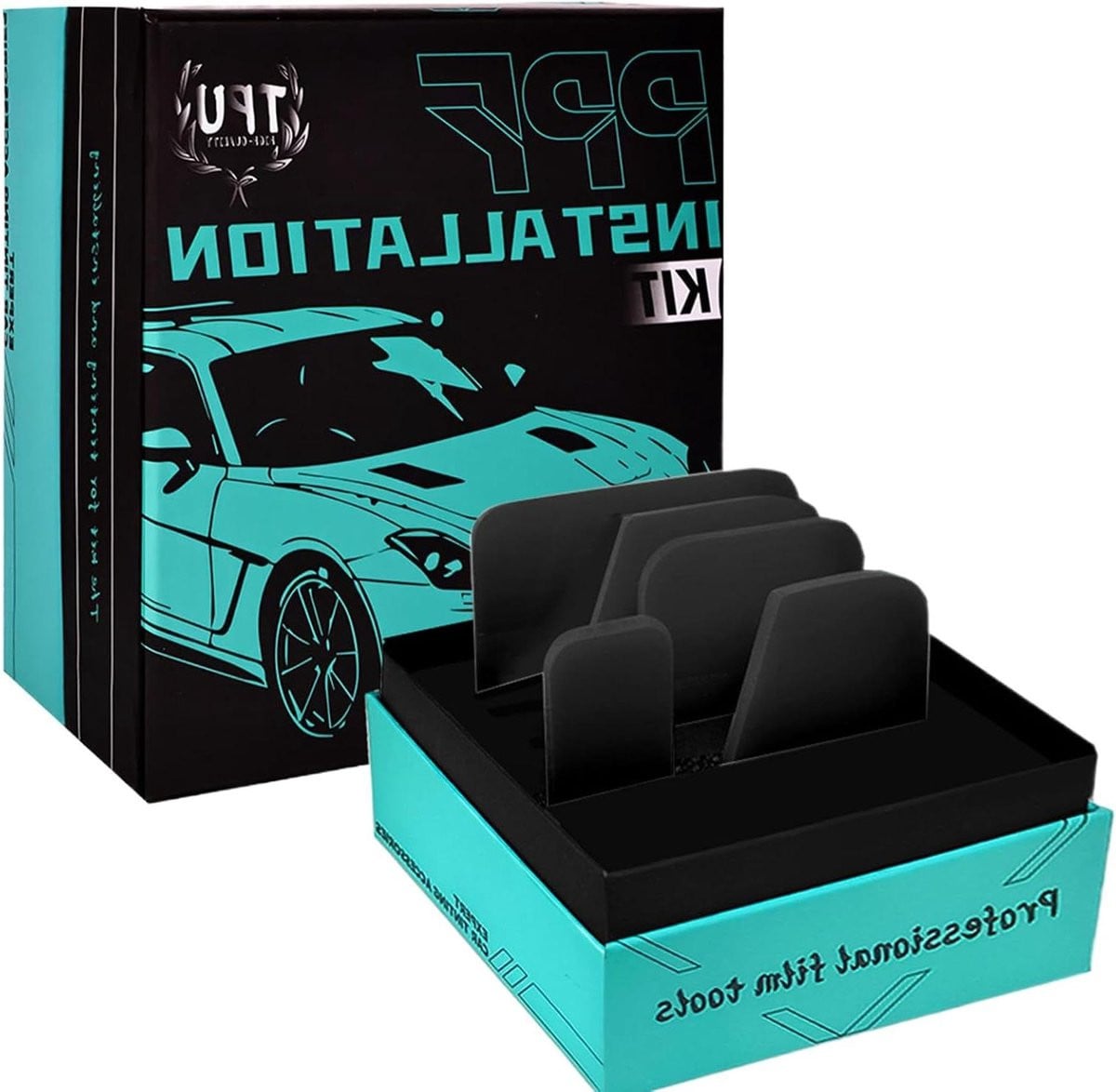 Folieschraper Set - 5 stuks - Zwart