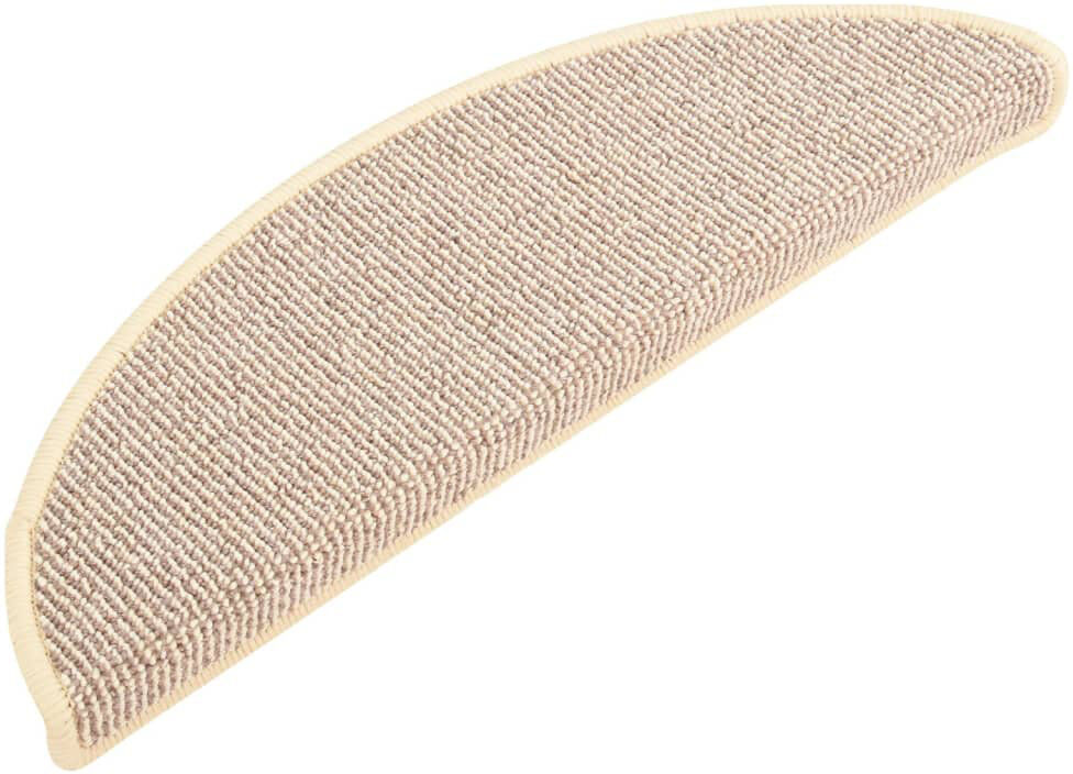 Hykkon Beaty Non-Slip Stair Tread White Semi-Circle 17cm x 56cm