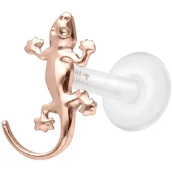 PTFE Labret mit Innengewinde + Titan-Aufsatz GECKO