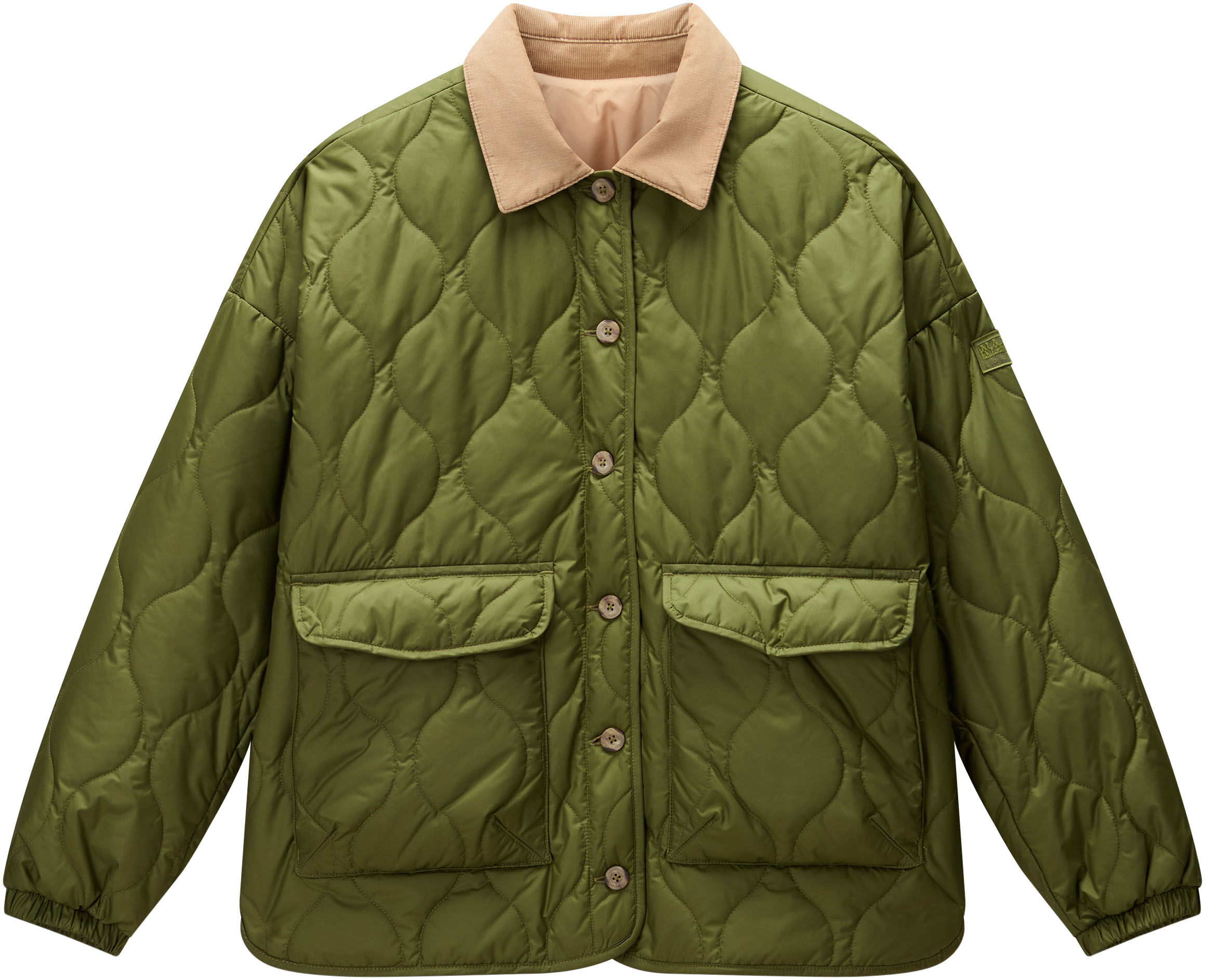 Wendejacke NAPAPIJRI "A-SECRET W SPHAGNUM G1V", Damen, Gr. XL, grün (sphagnum g1v), Web, Obermaterial: 100% Polyester, kontrastfarbene Details, mehrfarbig, regular fit normal, Rundhals, angeschnitten,eingesetzt elastischer Bund, Jacken Wendejacke, mit Wen