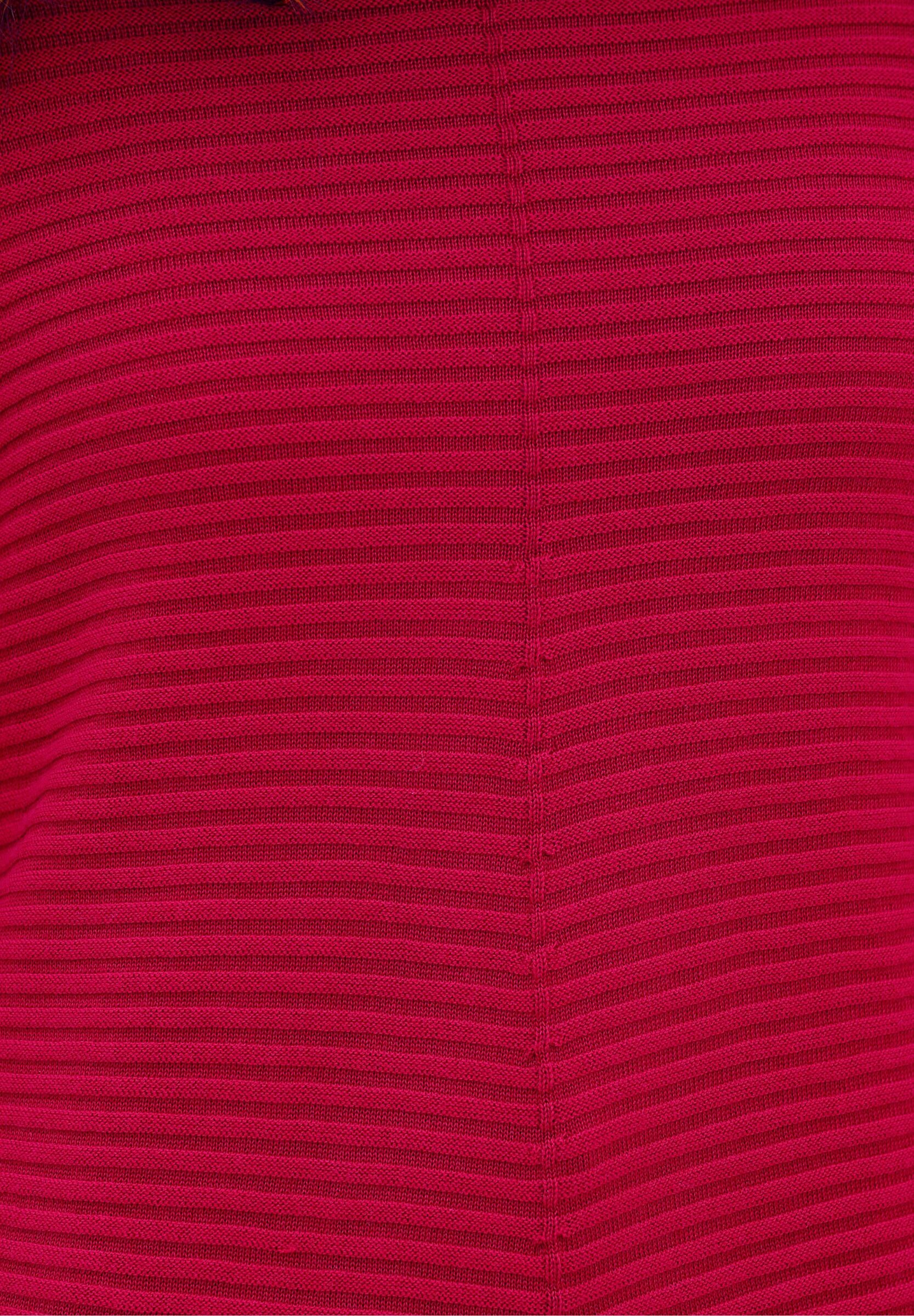 Longpullover WITT "Pullover Rundhalspullover mit Nieten-Verzierung", Damen, Gr. 36, rot, Modisch, Rundhals, Pullover Longpullover