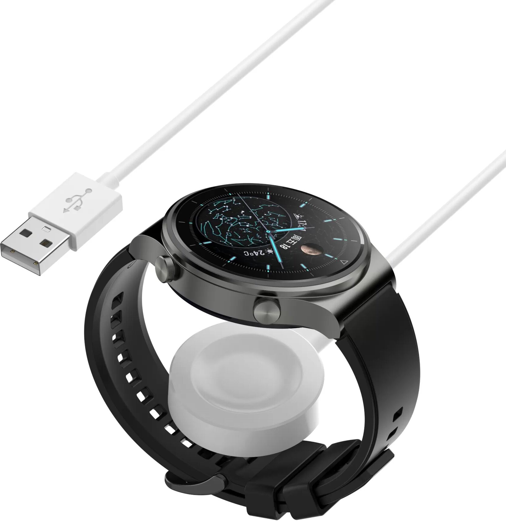INF Chargeur pour Huawei Watch GT5 - Blanc, Conception Détachable