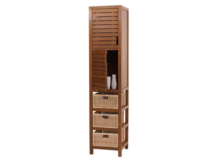 Teak-Hochschrank HWC-M84, Badschrank Highboard, hochwertiges B-Grade-Teak (Kernholz, 20-30 Jahre) 120x40x40cm Standard