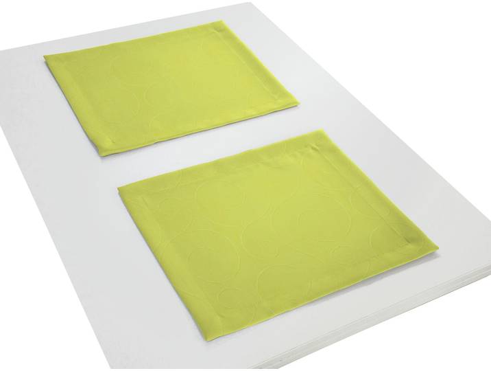 Platzset WIRTH Neufahrn Gr. 1, grün, B:40cm L:35cm, Obermaterial: 60% Polyester, 40% Polyacryl, Platzsets, Platzset
