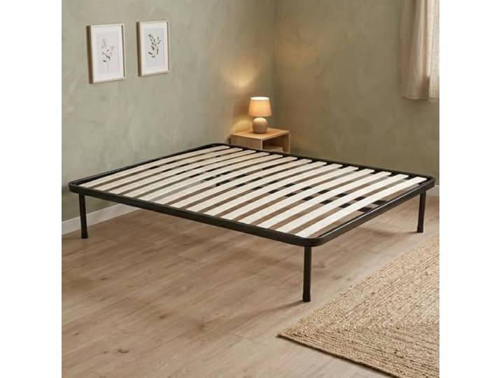 Talamo Italia - Doppelbettgestell Ottavia, orthopädisches Untergestell mit 14 Latten, 100% Made in Italy, 120 x 190 x 30 cm